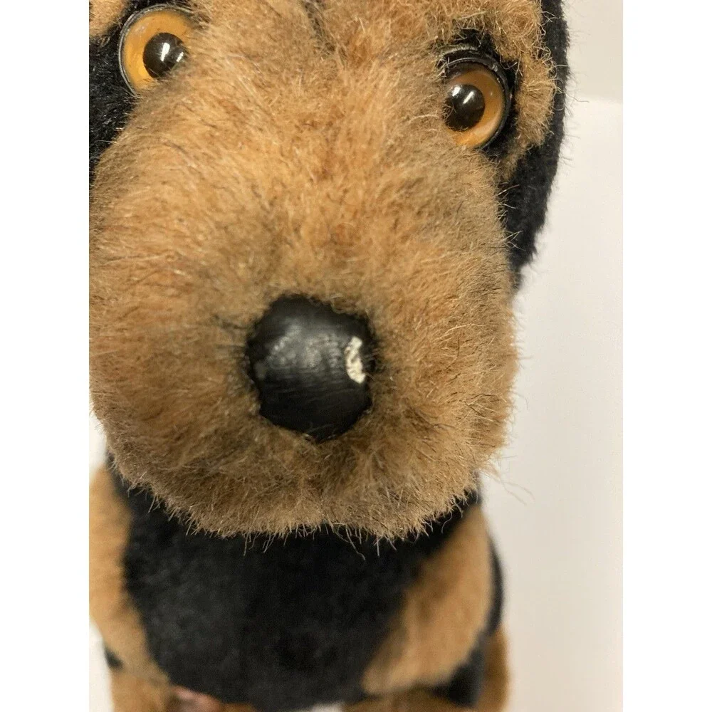 Russ Plush Dog Stuffed Animal Black & Tan Small 1994 Vintage MPN 7864